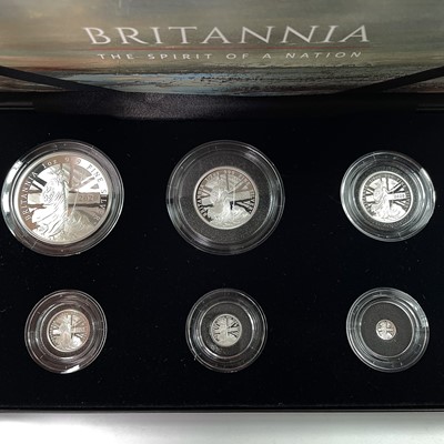 Lot 28 - G.B. Silver Proof 2020 Britannia Coin Set of 6 Coins.
