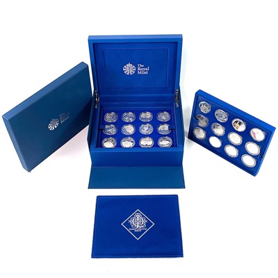 Lot 35 - Royal Mint 2012 Queen's Diamond Jubilee Proof £5 Crown Size Silver Proof Coins (x24).
