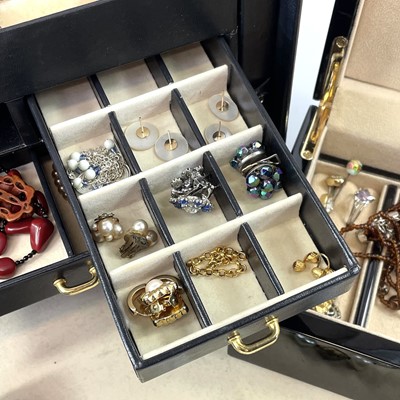 Lot 273 - Four boxes of costume jewellery.