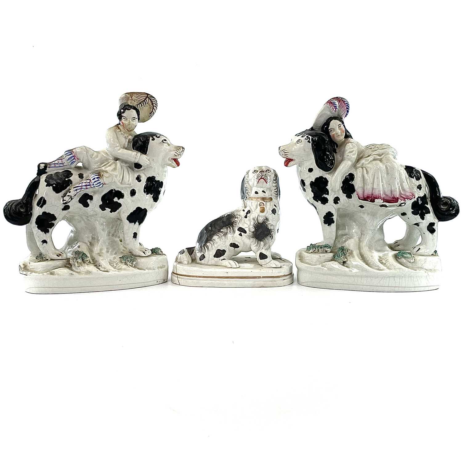 Lot 807 - A pair of Staffordshire figures, circa 1880,...