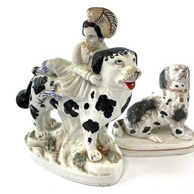 Lot 807 - A pair of Staffordshire figures, circa 1880,...