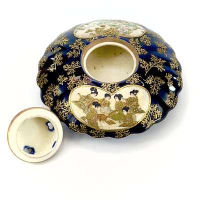 Lot 25 - Two Japanese porcelain incense burners, 19th...