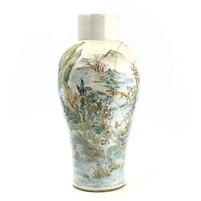 Lot 28 - A Chinese porcelain baluster vase, 19th...