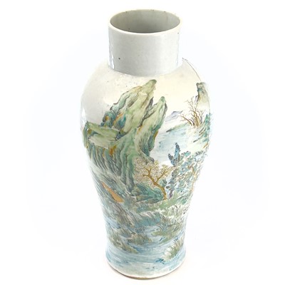 Lot 28 - A Chinese porcelain baluster vase, 19th...