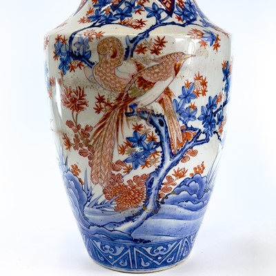 Lot 102 - A large Japanese Imari porcelain vase, late...