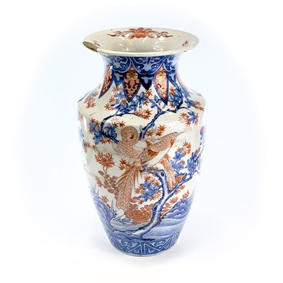 Lot 102 - A large Japanese Imari porcelain vase, late...