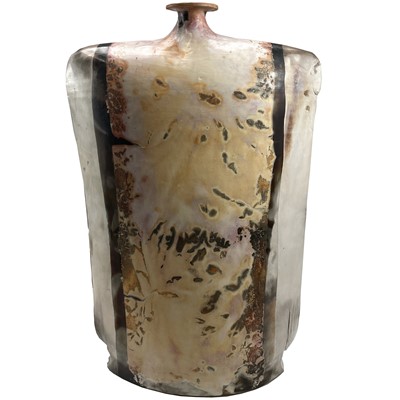 Lot 451 - John BEDDING (1947) Large raku bottle vase...