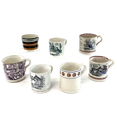 Lot 815 - A group of seven Victorian earthenware nursey...