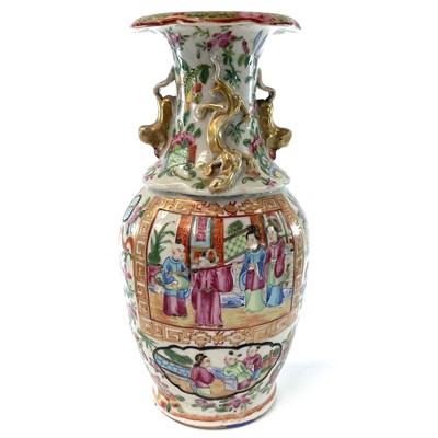Lot 34 - A Chinese Canton porcelain vase, 19th century.