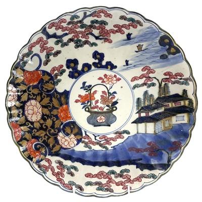 Lot 184 - A large Japanese porcelain charger, 19th...