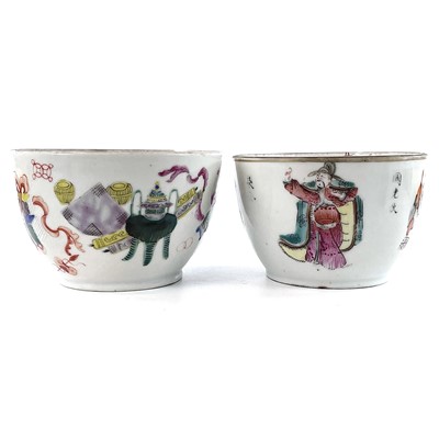 Lot 186 - Two Chinese famlle rose porcelain bowls, 19th...
