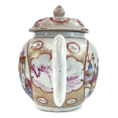 Lot 93 - A Chinese famille rose porcelain teapot, 18th...