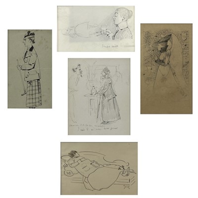 Lot 380 - Frederick HALL (1860-1948) Five sketches Some...
