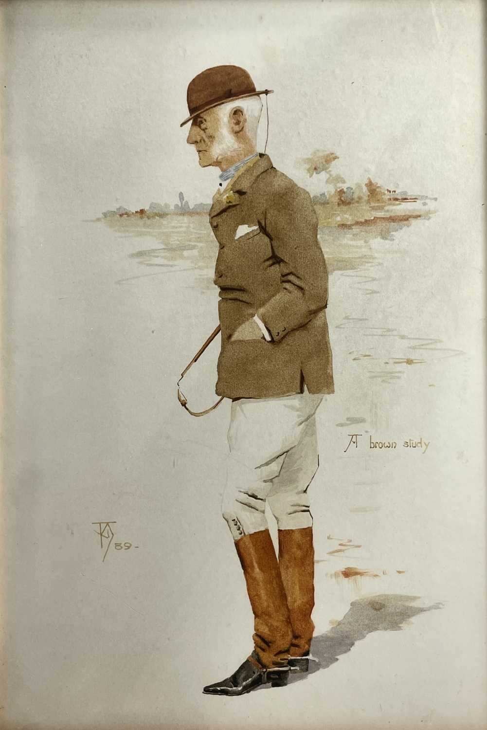 Lot 423 - Frederick HALL (1860-1948) A brown study...