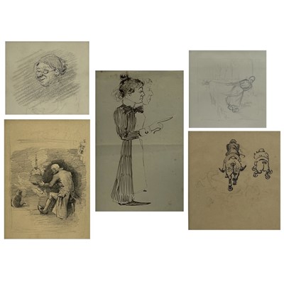 Lot 365 - Frederick HALL (1860-1948) Five sketches Each...