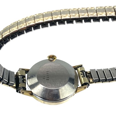 Lot 330 - A Favre-Leuba ladies gold plated manual wind wristwatch.