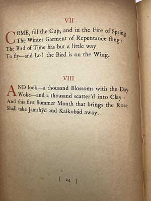 Lot 1118 - EDWARD FITZGERALD (Trans). 'The Rubaiyat of...
