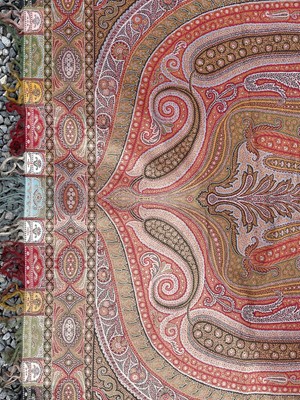 Lot 1226 - A large paisley shawl, early-mid 20th century,...