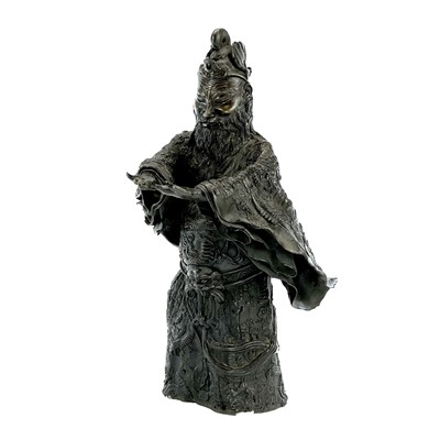 Lot 253 - A Chinese bronze model of Confucius, 20th...