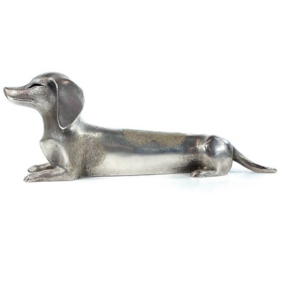 Lot 260 - A Japanese silver model of a dashchund, signed,...