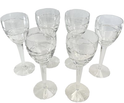 Lot 867 - Six Jasper Conran Stuart crystal red wine...