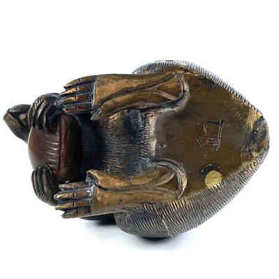 Lot 269 - A Japanese bronze model of a rat, Meiji Period,...