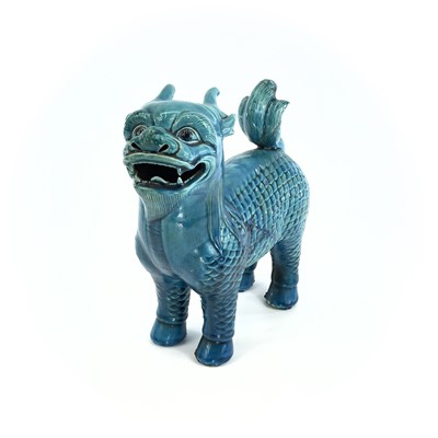 Lot 278 - A Chinese turquoise pottery model of a dog of...
