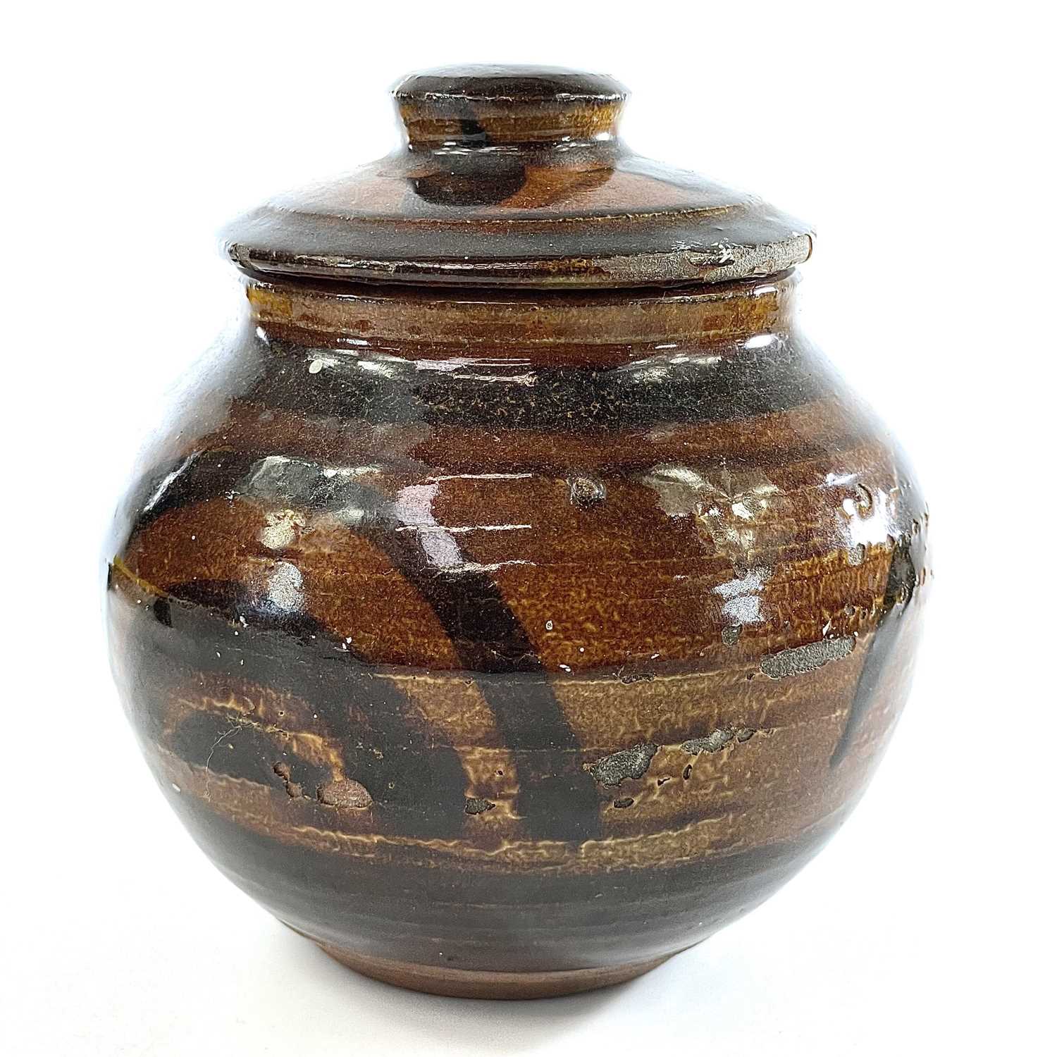 Lot 893 - An Early Leach studio pottery lidded jar, with...