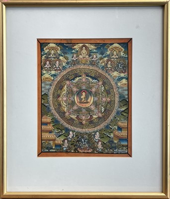Lot 291 - A Tibetan Thangka style painting, early 20th...