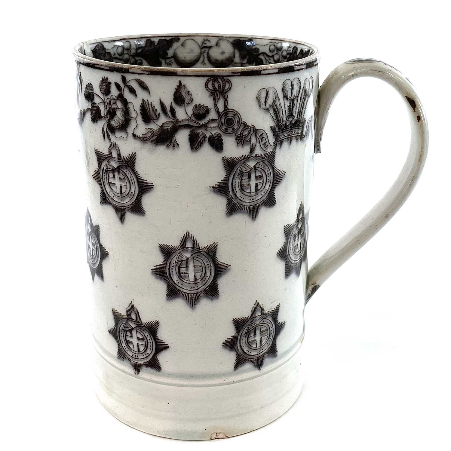 Lot 863 - A pearlware mug, circa 1810, transfer
