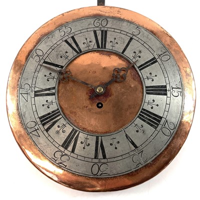 Lot 183 - A 19th century copper pan adapted to a wall clock.