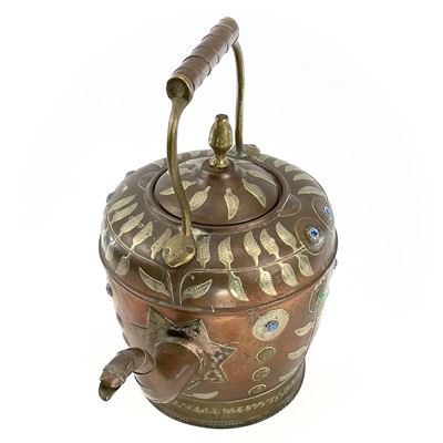 Lot 1033 - An Indian copper kettle, circa 1900, height...