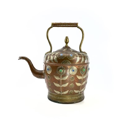 Lot 1033 - An Indian copper kettle, circa 1900, height...