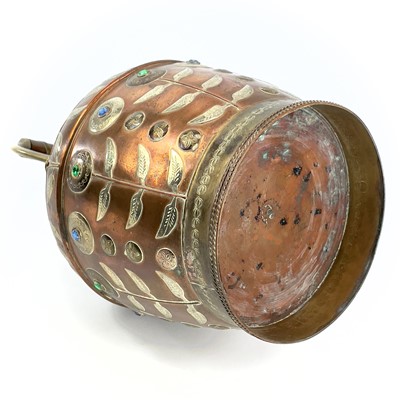 Lot 1033 - An Indian copper kettle, circa 1900, height...