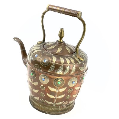 Lot 1033 - An Indian copper kettle, circa 1900, height...