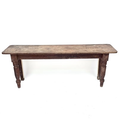 Lot 1819 - An Edwardian walnut topped oak and beech...