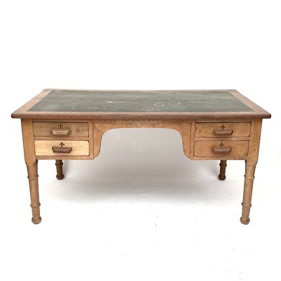 Lot 1817 - A walnut and beech writing desk, early 20th...