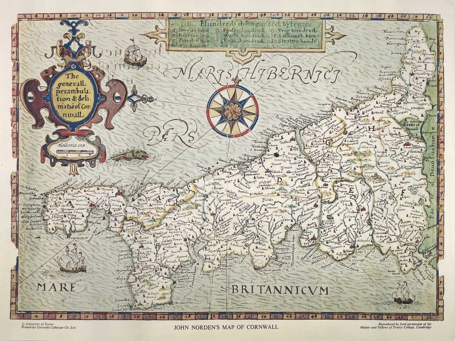 Lot 1242 - JOHN NORDEN. 'Manuscript Maps of Cornwall and...