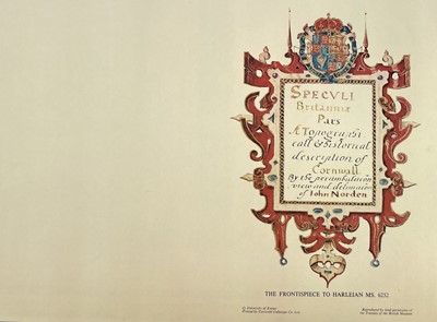 Lot 1242 - JOHN NORDEN. 'Manuscript Maps of Cornwall and...