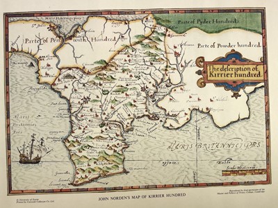 Lot 1242 - JOHN NORDEN. 'Manuscript Maps of Cornwall and...
