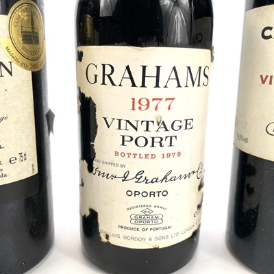 Lot 69 - A bottle of Grahams 1977 vintage port together...
