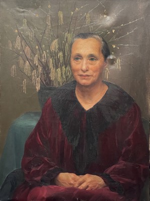 Lot 623 - E. E. HOLLOND Portrait Oil on canvas Signed...