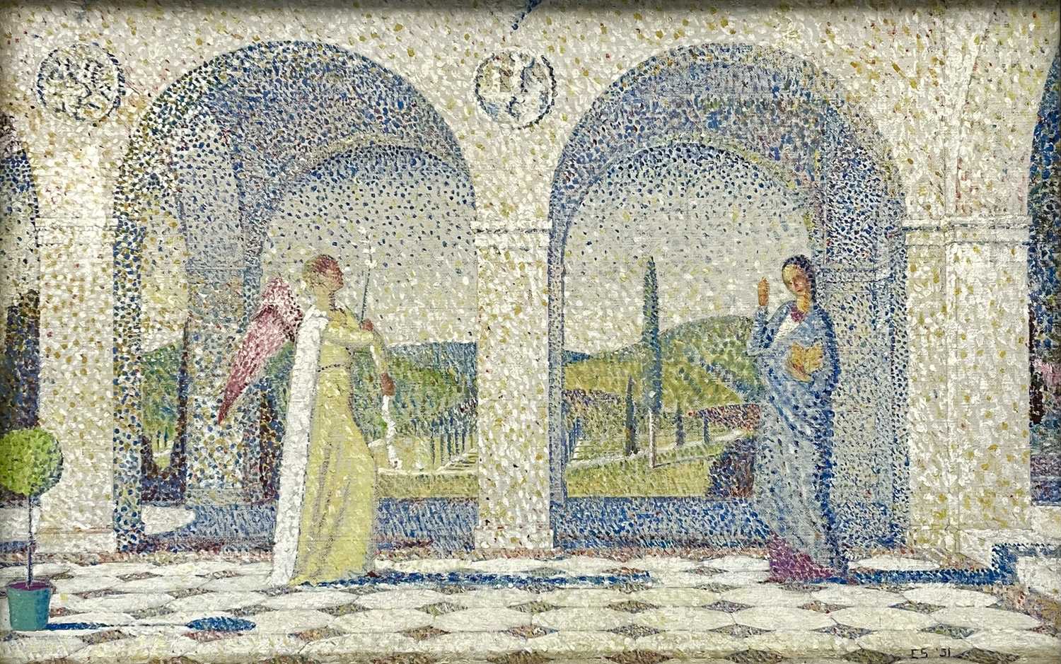 Lot 499 - Neo-Impressionist Pointillism The Annunciation...