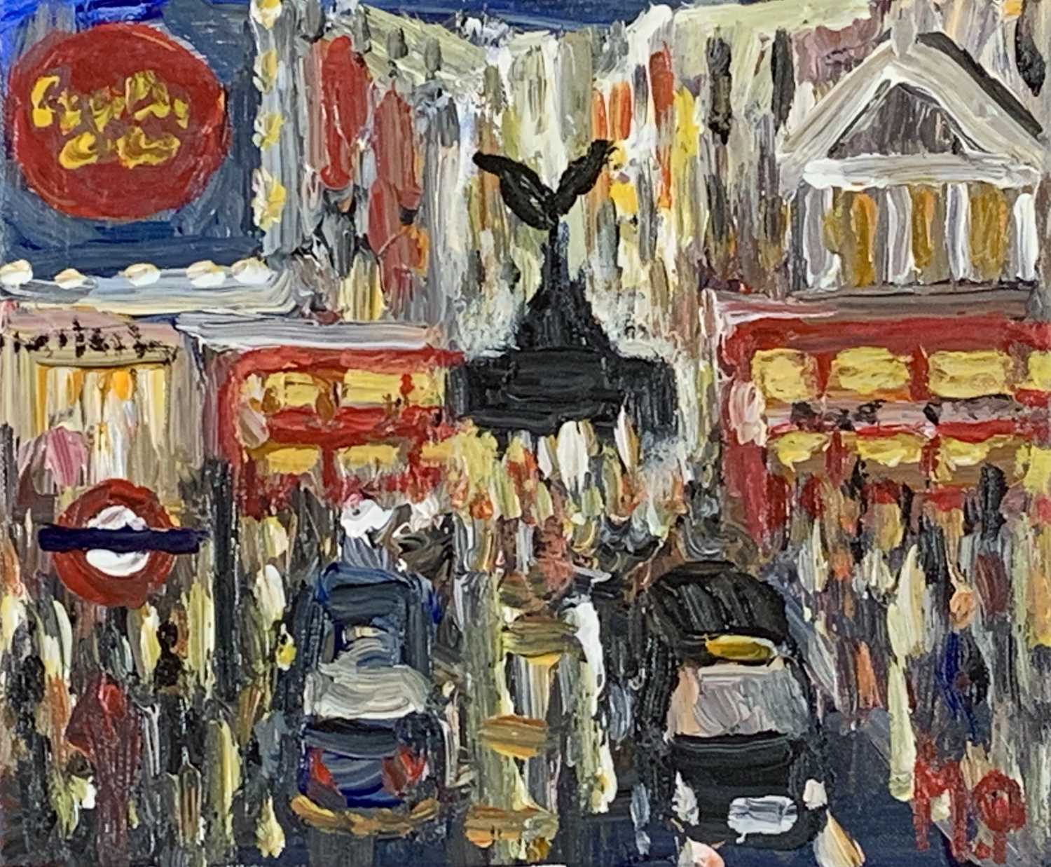 Lot 525 - Michael QUIRKE (1946) London Street Scene Oil...