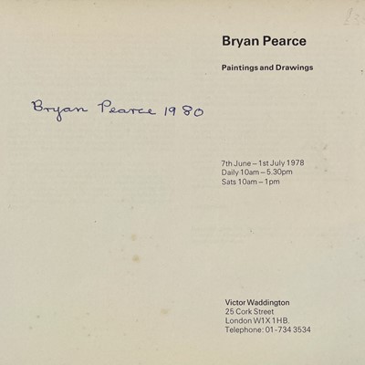 Lot 708 - 'Bryan Pearce: Paintings and Drawings'....