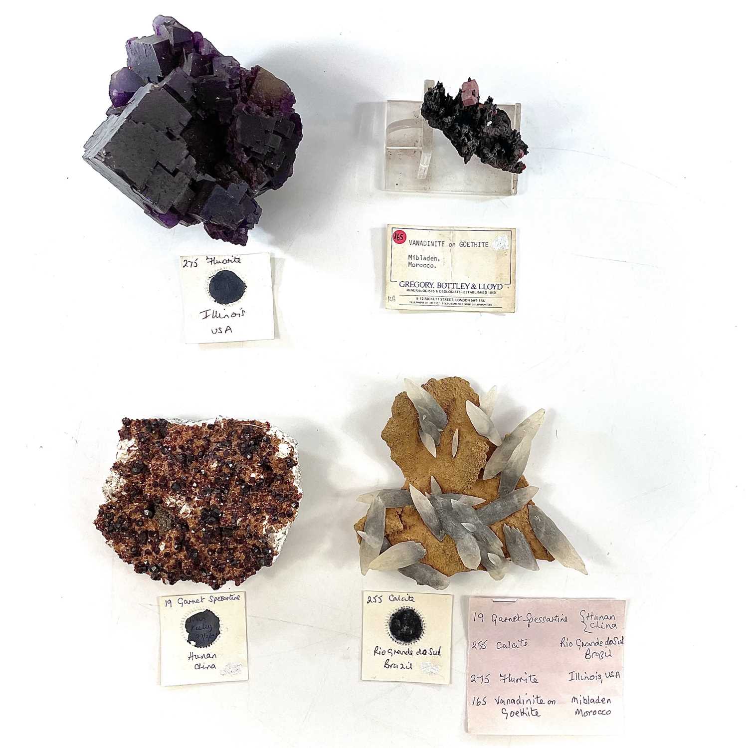 Lot 251 - A group of four good mineral specimens...