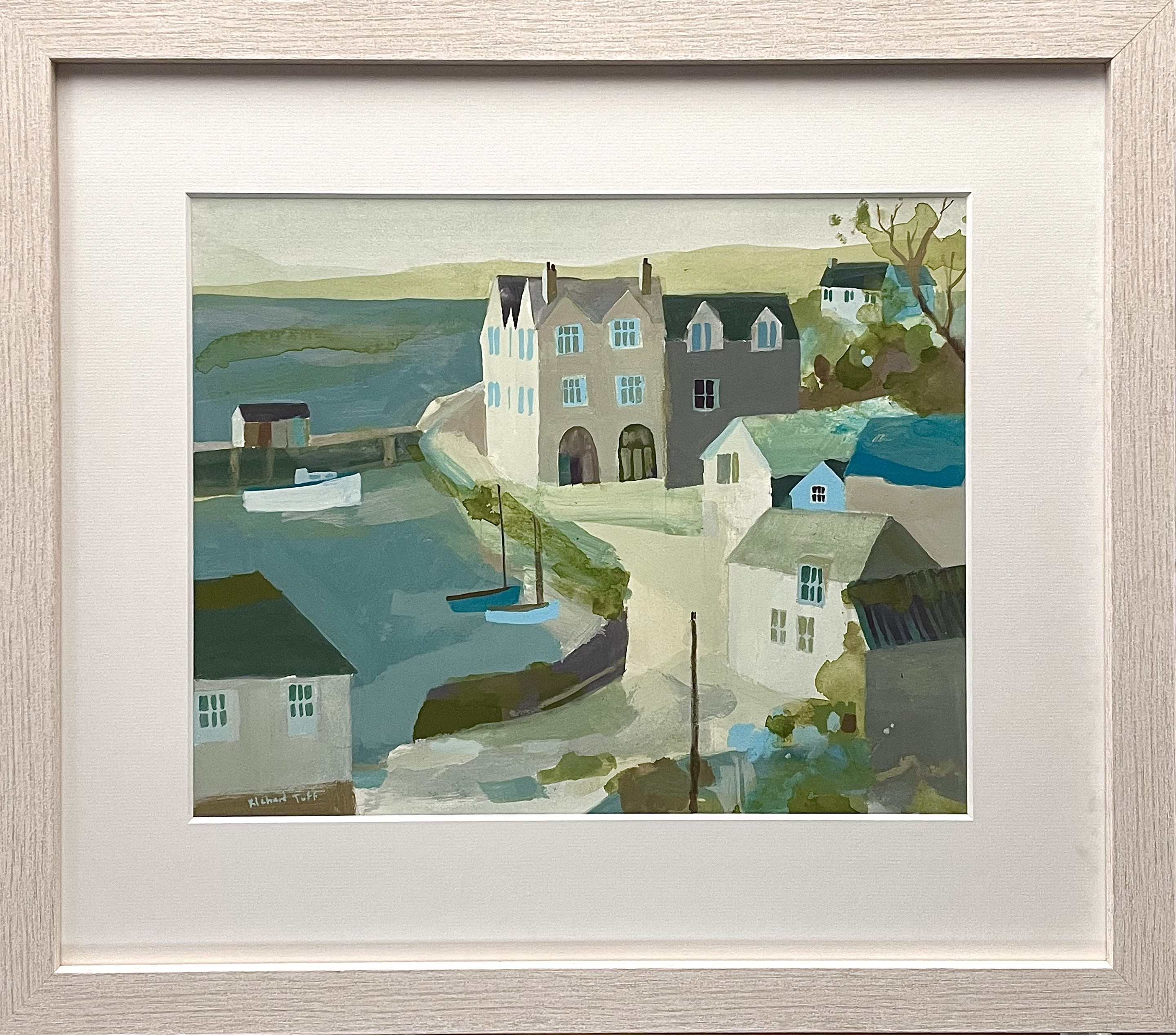 Lot 13 - Richard Tuff (1965) St Mawes Gouache Signed