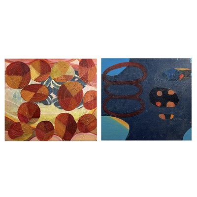 Lot 475 - Cynthia HARTLING Two abstract works Oil on...