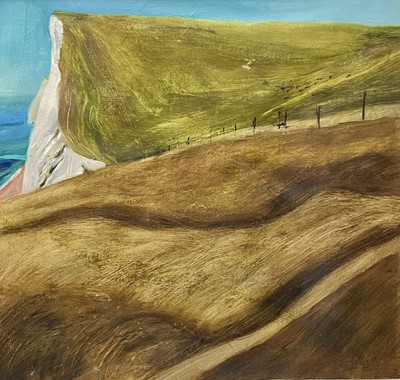 Lot 615 - David Ralph SIMPSON (1963) Fields with Beach...