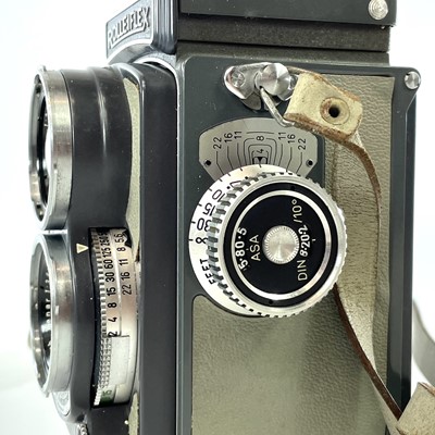 Lot 71 - A Rolleiflex Baby 4x4 Grey Camera, with...